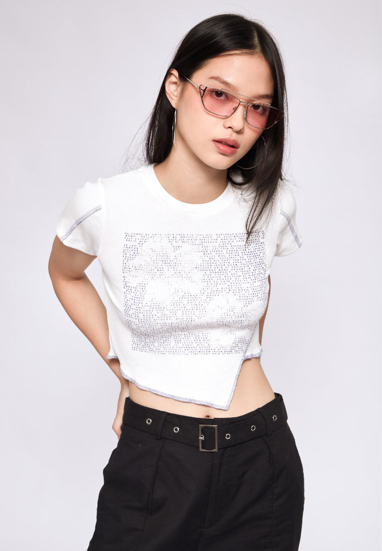 Printed Asymmetrical t-shirt
