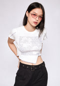 Printed Asymmetrical t-shirt