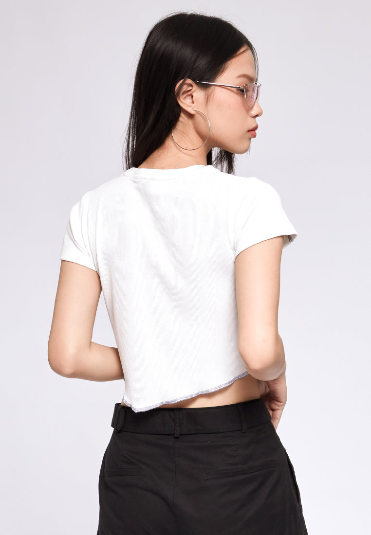 Printed Asymmetrical t-shirt