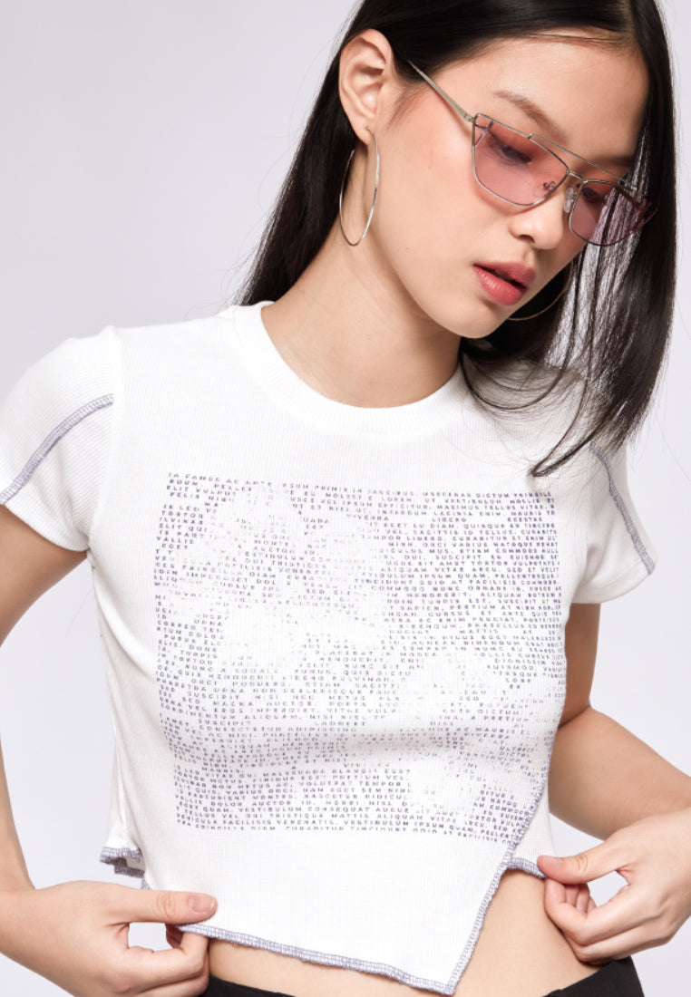 Printed Asymmetrical t-shirt