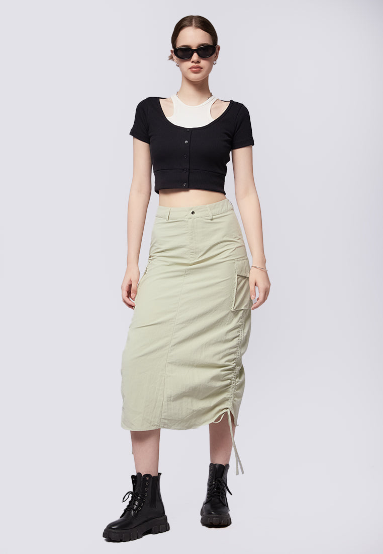 Cut Out Short Sleeve Crop Top