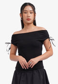 Off Shoulder Ribbon Top
