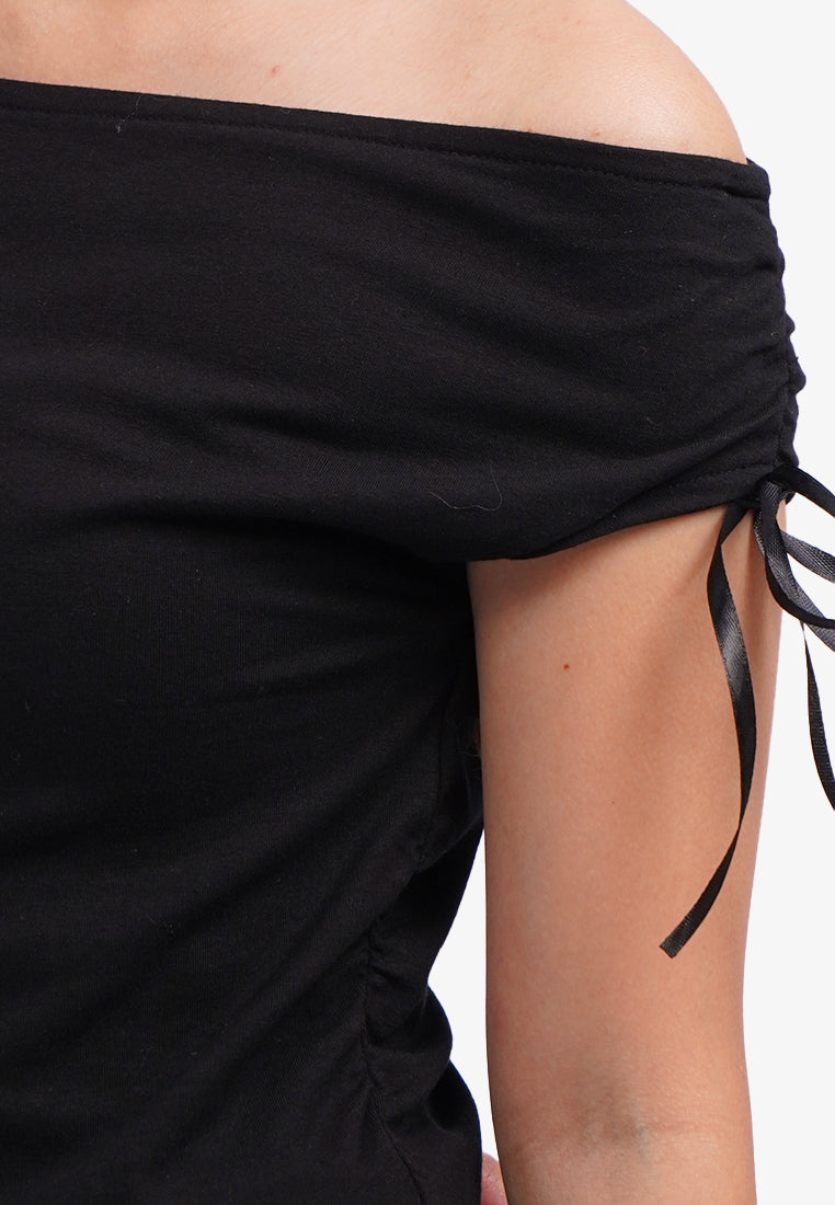 Off Shoulder Ribbon Top
