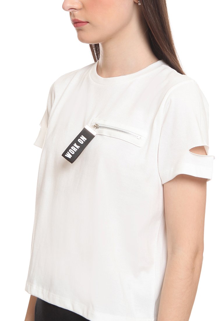 Slogan Crop Tee