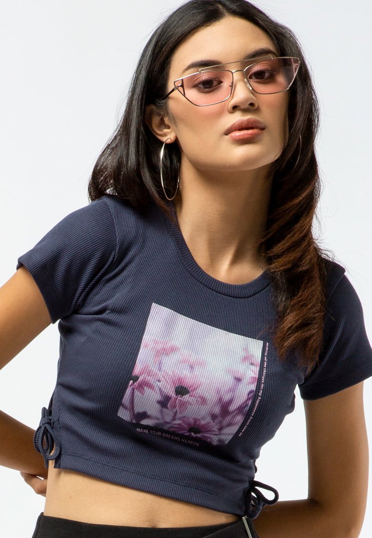 Graphic T-shirt with Cut Out Details