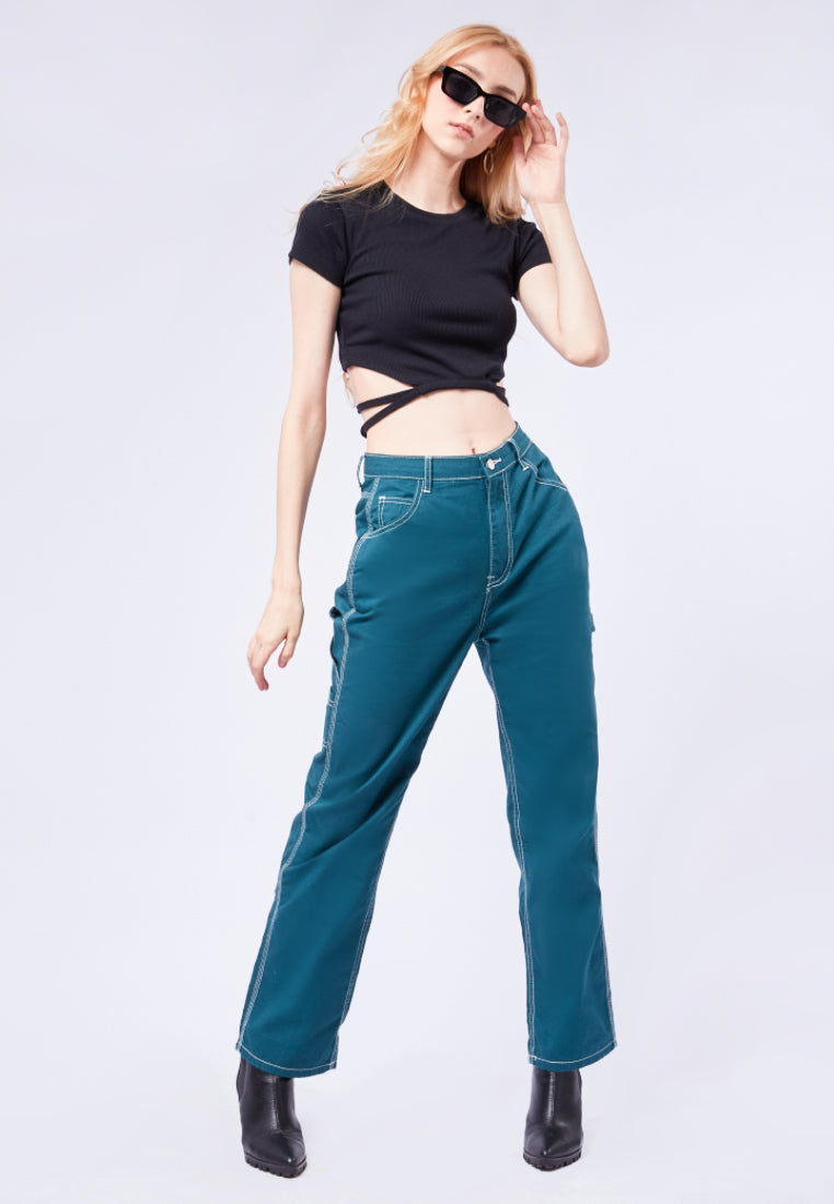 Short Sleeve Fitted Cut Out Top