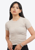Short Sleeve Corset Details Top