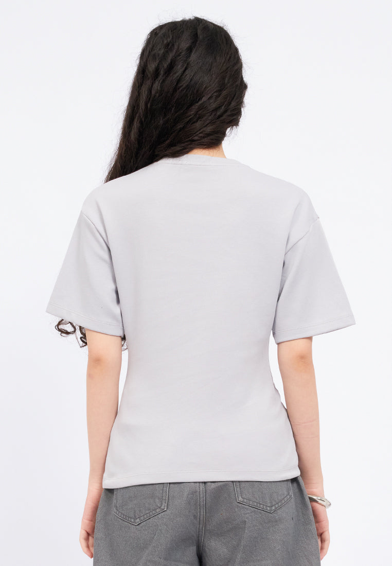 Half Circle T-Shirt with Side Buckle