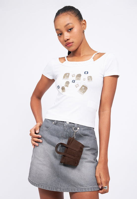 Shirred Inner Printed Top