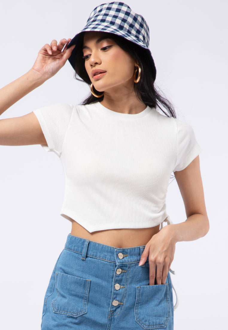 Asymmetric Ruched T-shirt