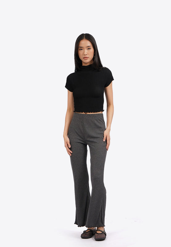 Pleated Short Sleeve Top