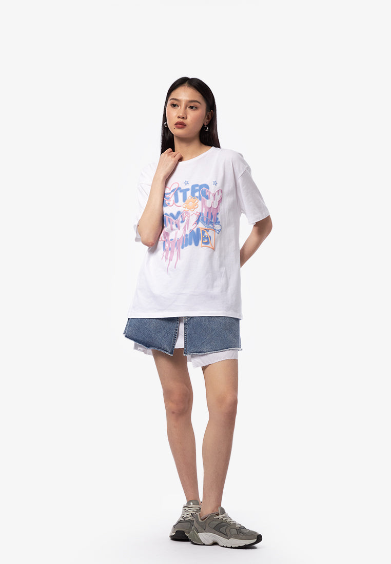 Oversized Graphic T-Shirt Off White