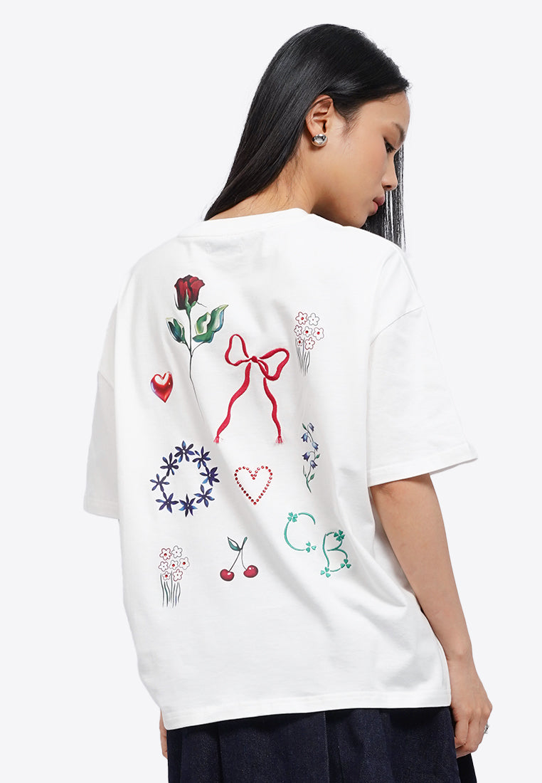 Mix-Printed Oversized T-Shirt