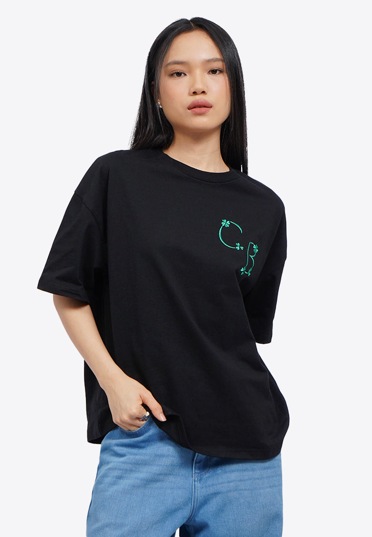 Mix-Printed Oversized T-Shirt
