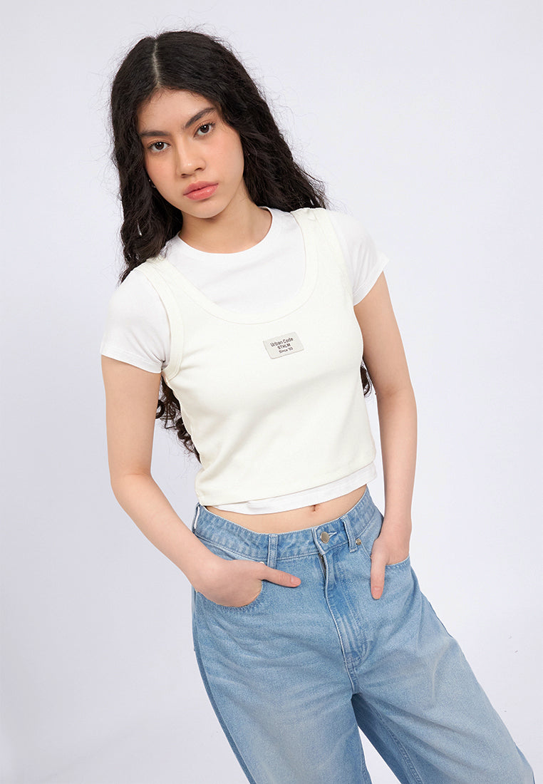 Double Layer Short Sleeve Top
