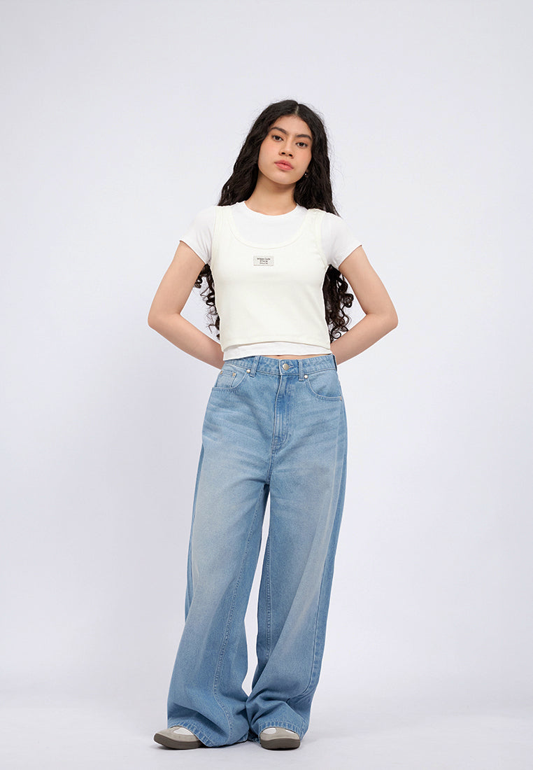 Double Layer Short Sleeve Top