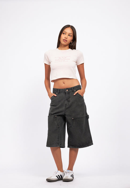 Fitted Short Sleeve Washed T-Shirt