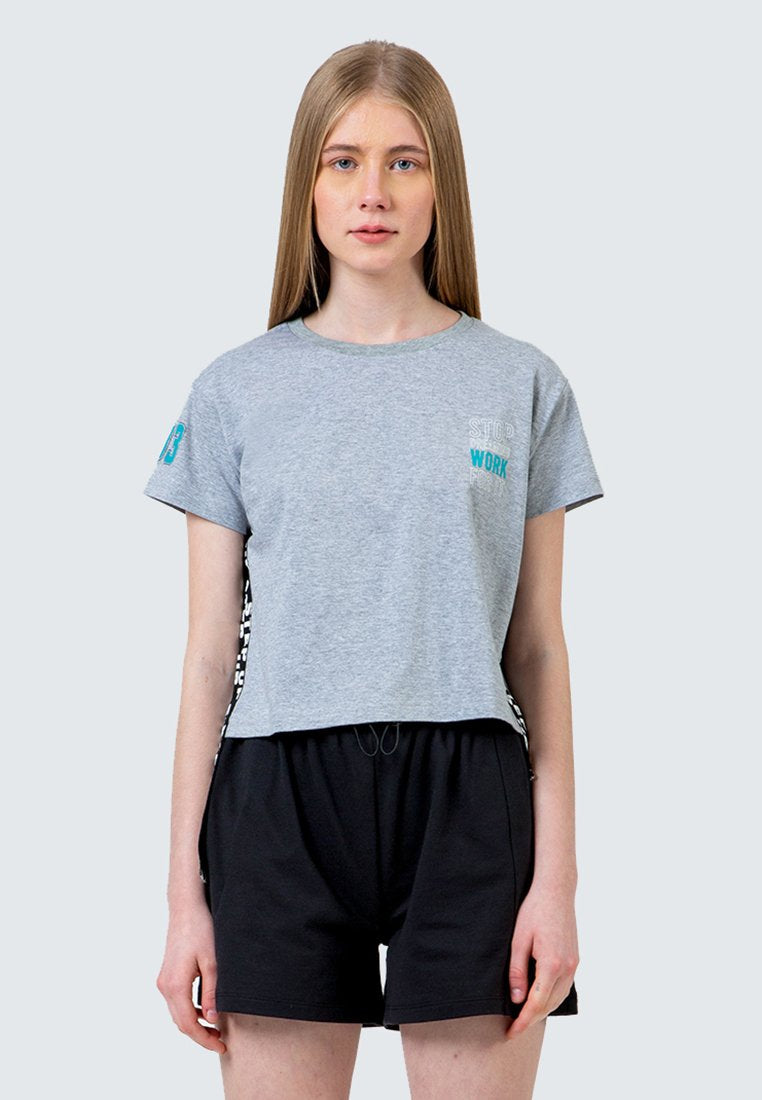 Crop Tee with Side Tape