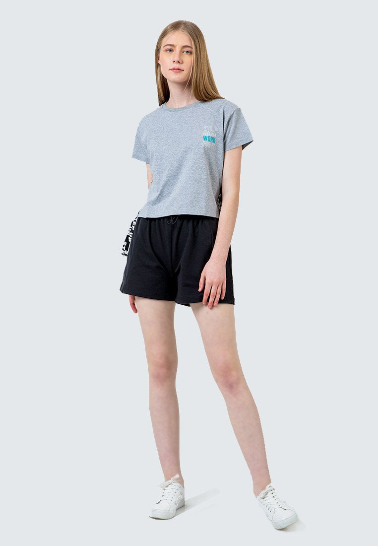 Crop Tee with Side Tape