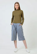 Olive Rib Long Sleeve T-Shirt