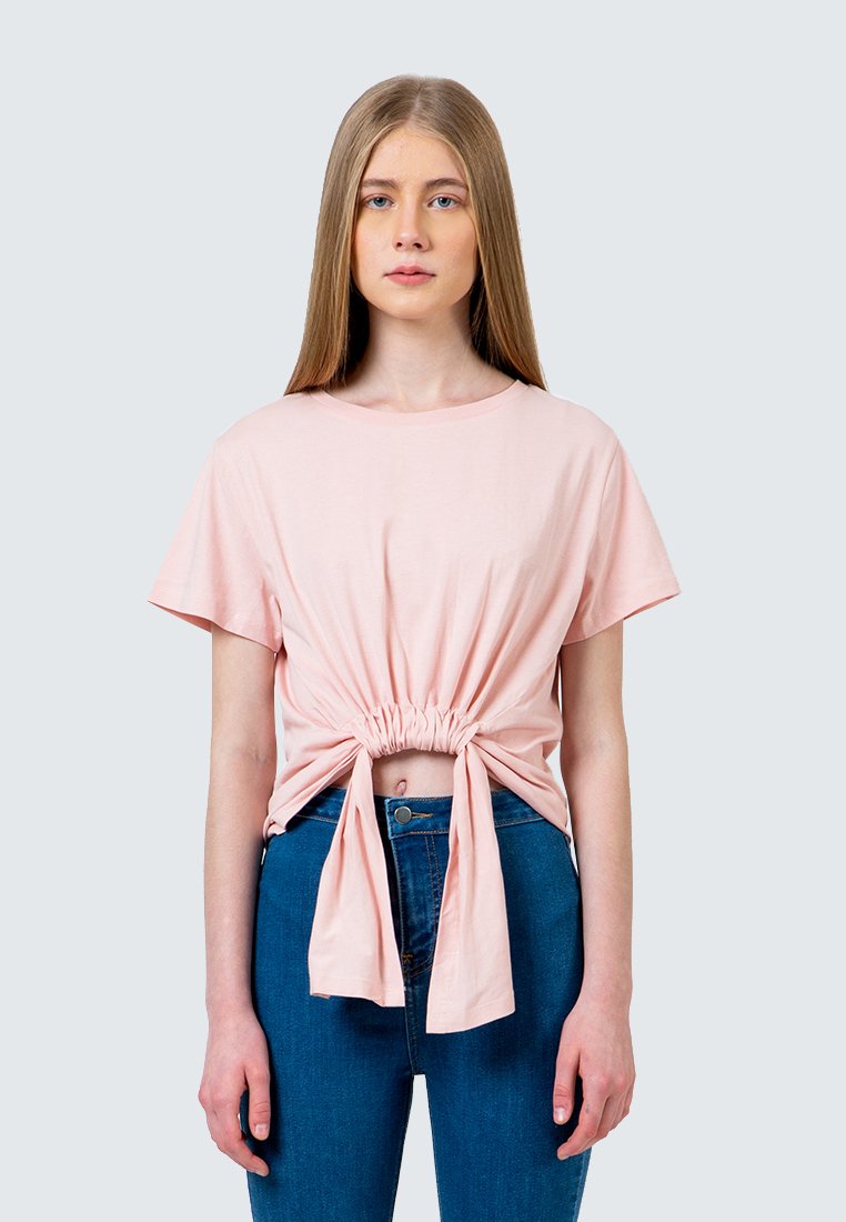 Peach Twisted T-Shirt