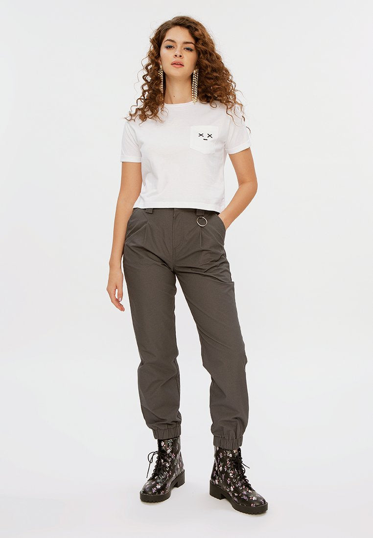 Crop T-shirt with Pocket