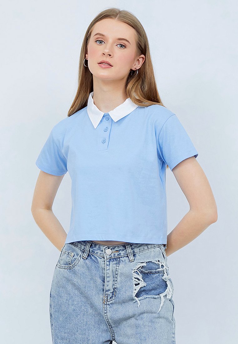 Contrast Collar Polo Shirt