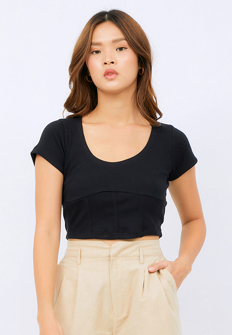 Short Sleeve Corset T-shirt