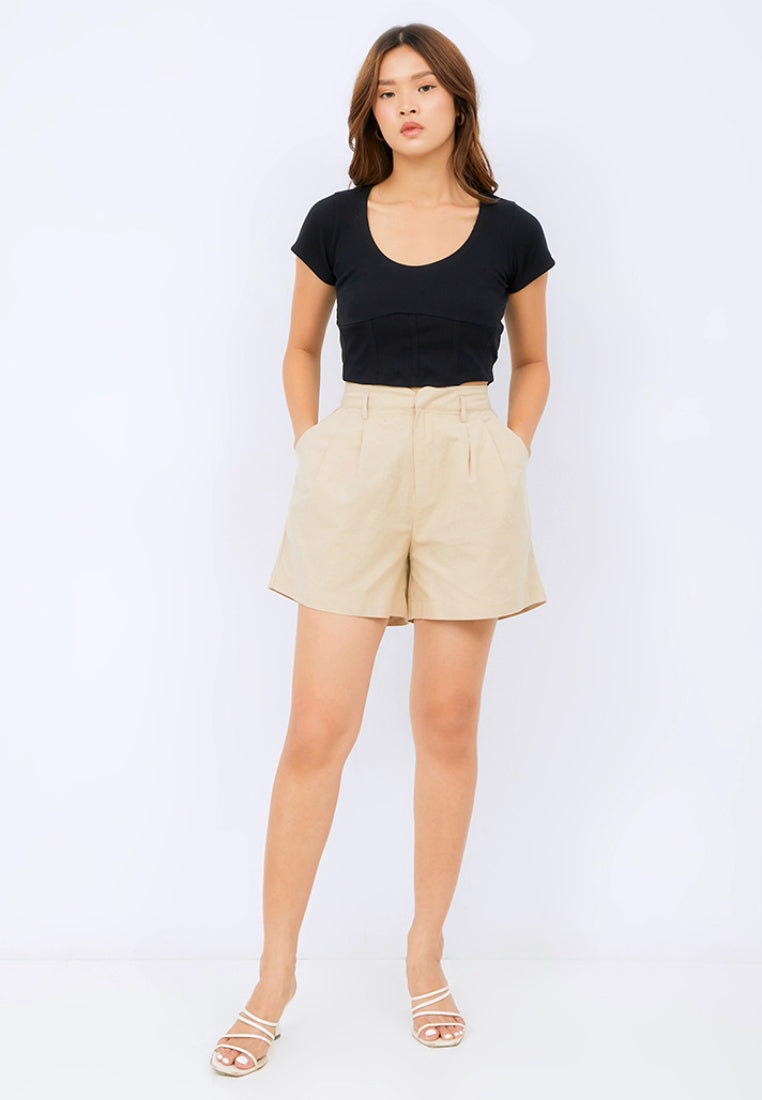 Short Sleeve Corset T-shirt