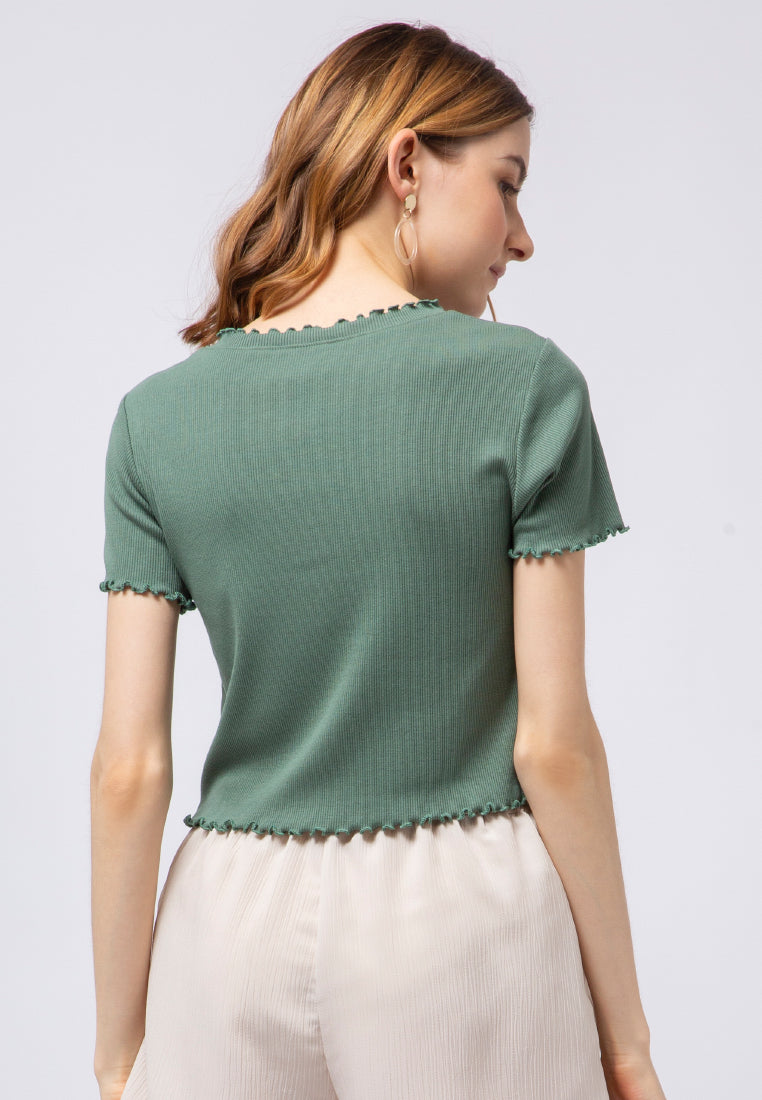 Button Up Short Sleeve Top