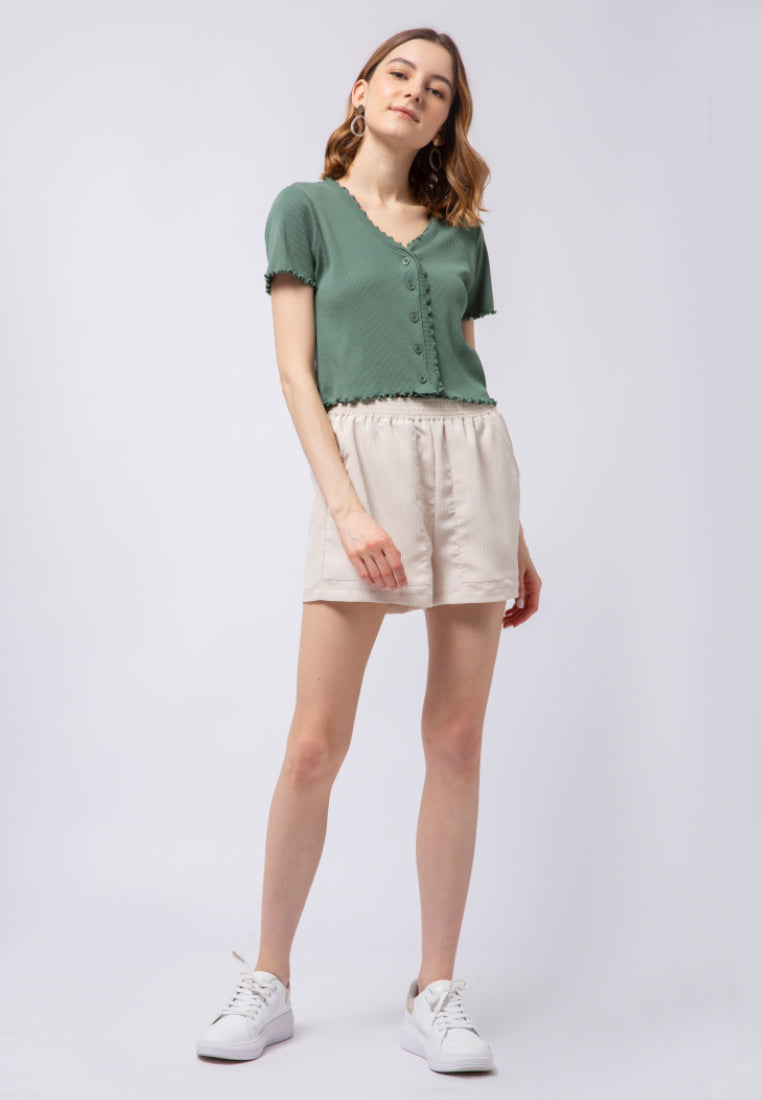 Button Up Short Sleeve Top