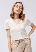Button Up Short Sleeve Top