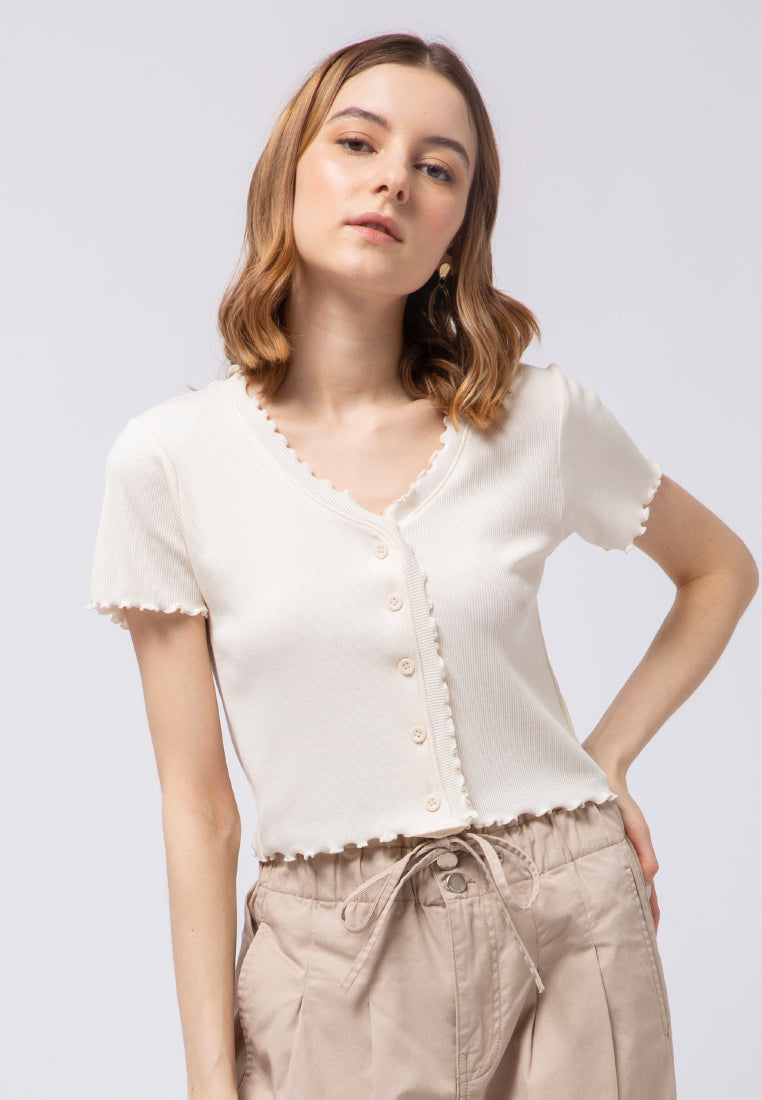 Button Up Short Sleeve Top