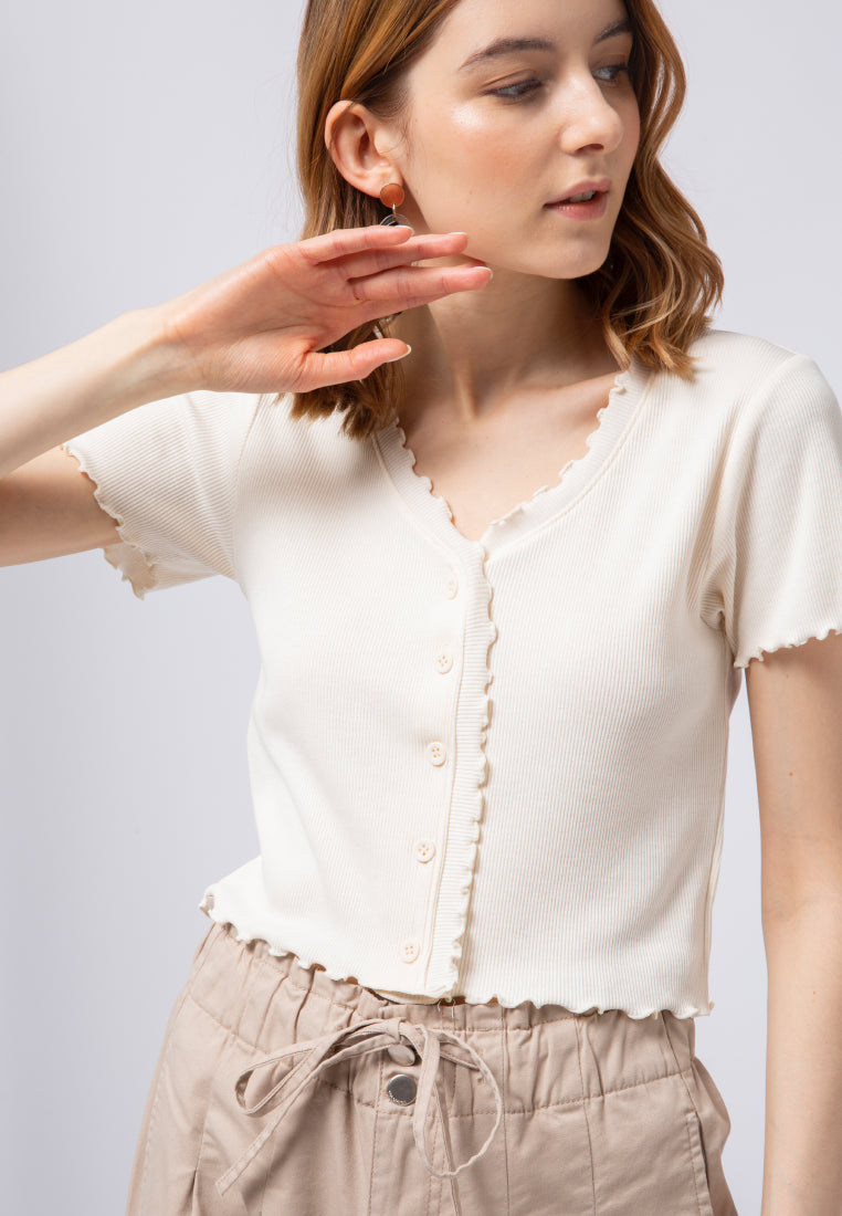 Button Up Short Sleeve Top