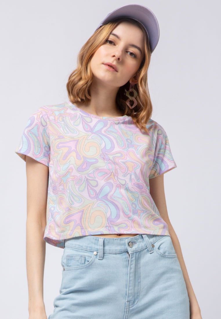 Printed Crop T-shirt