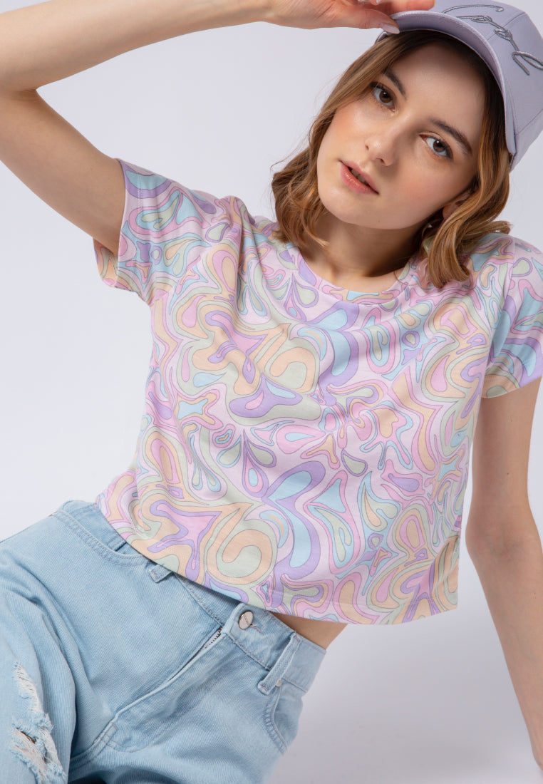 Printed Crop T-shirt