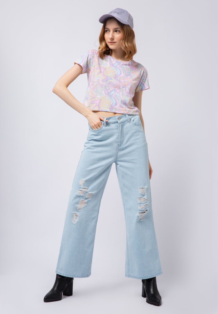 Printed Crop T-shirt