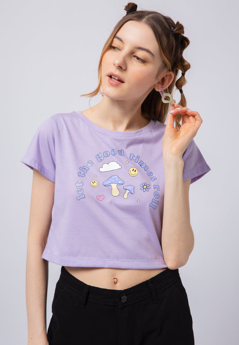 Printed Crop T-shirt