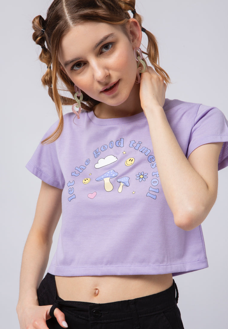 Printed Crop T-shirt
