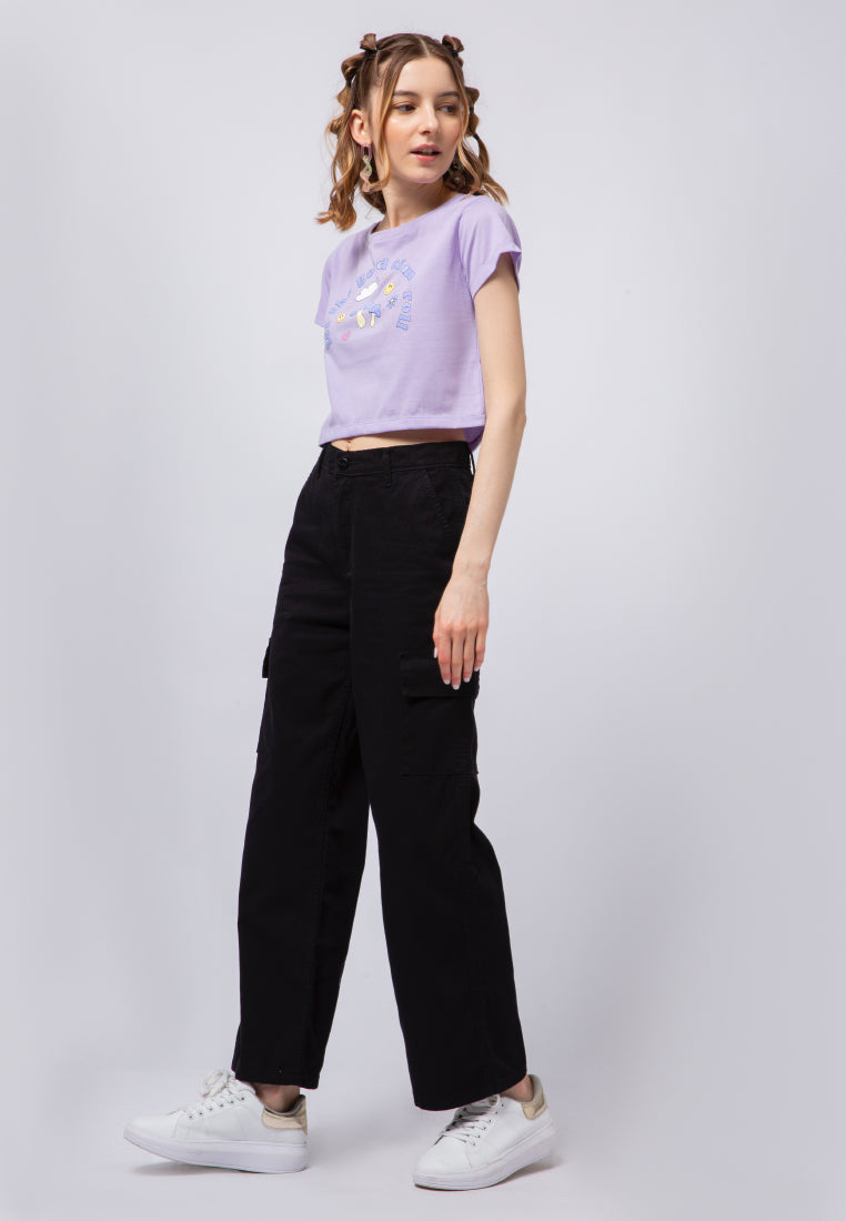 Printed Crop T-shirt