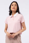 Short Sleeve Crop Polo Top