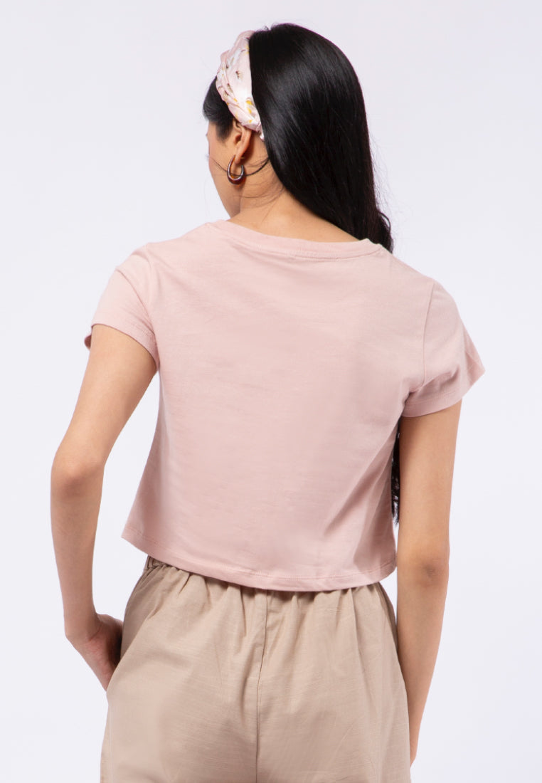 Graphic Short Sleeve Crop T-shirt