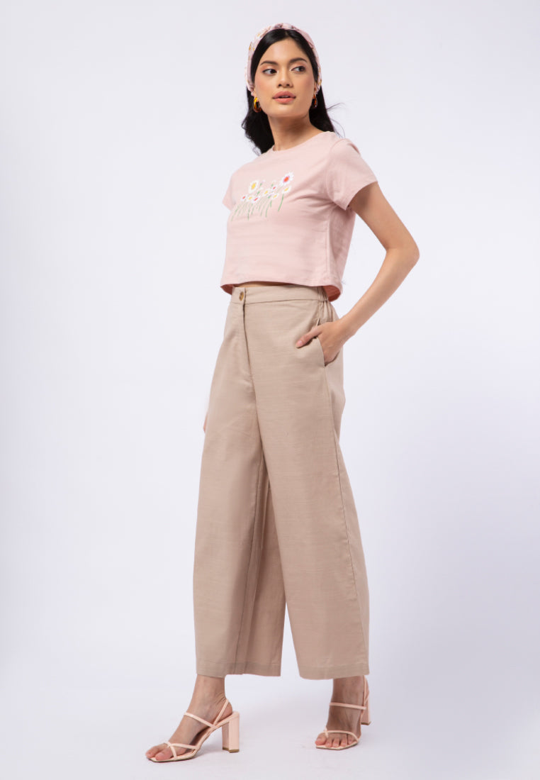 Graphic Short Sleeve Crop T-shirt