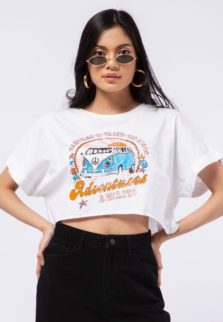Graphic Loose Crop T-shirt