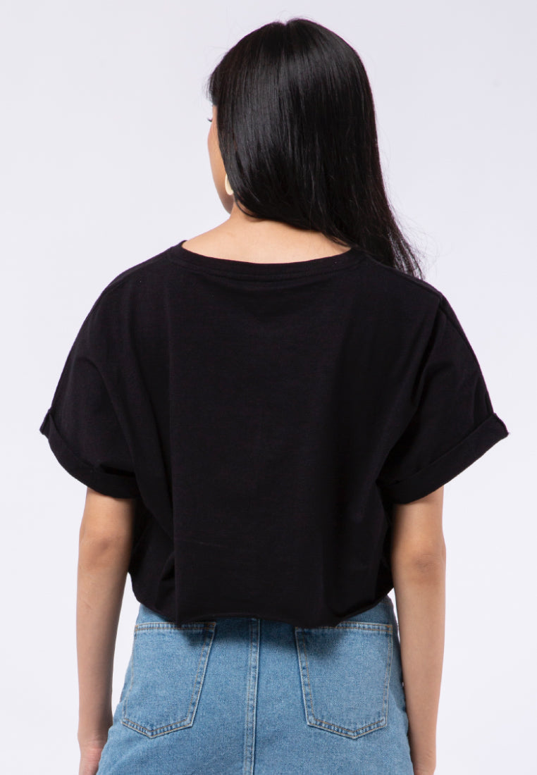 Graphic Loose Crop T-shirt