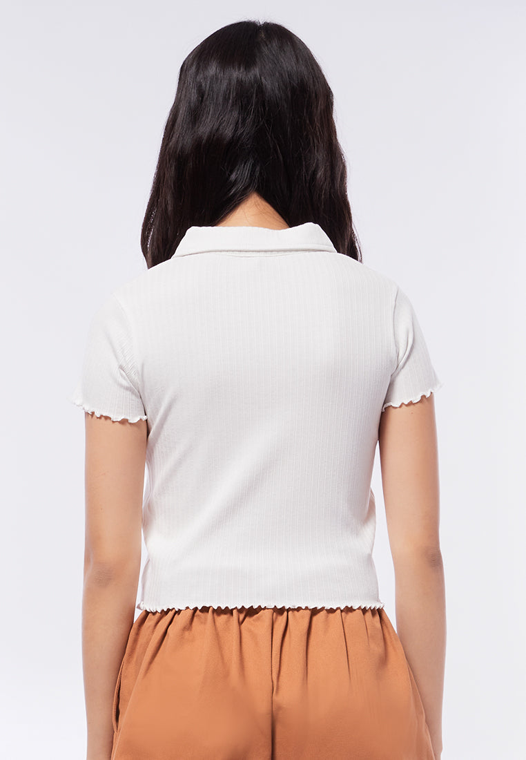 Zipped Polo Top