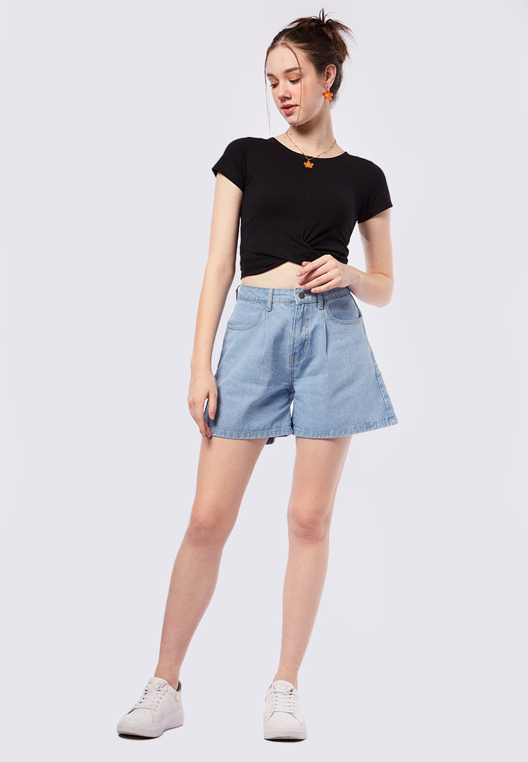 Short Sleeve T-Shirt with Twist Detail