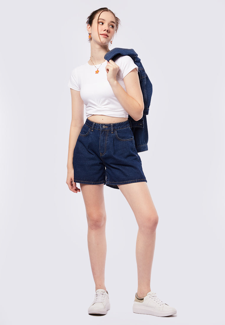 Short Sleeve T-Shirt with Twist Detail