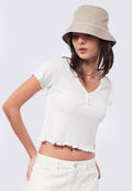 Button Up Short Sleeve T-Shirt
