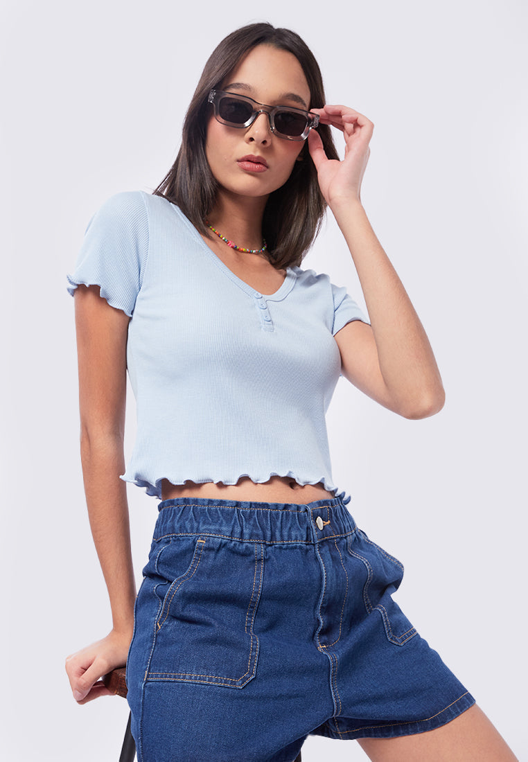Button Up Short Sleeve T-Shirt